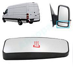 Стекло НИЖНЕЕ зеркала ПРАВОЕ ЭЛЕКТРИЧЕСКОЕ Mercedes SPRINTER 2006->